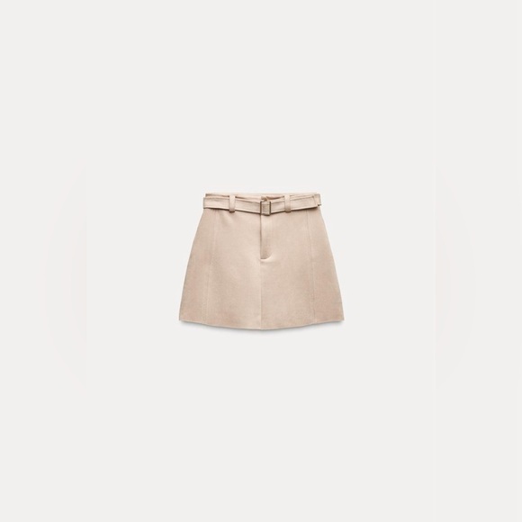 ZARA Suede Mini Skirt - Picture 3 of 12